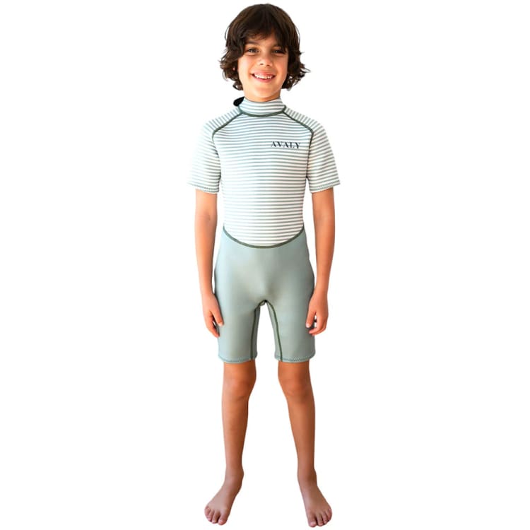 Wetsuits: Avaly Kids 2mm Shorty Wetsuit-BURLEIGH - AVALY / Sage / M / Australian, AVALY, Fashion, Gear, HKWakefit | AVALY-24SAGE-M