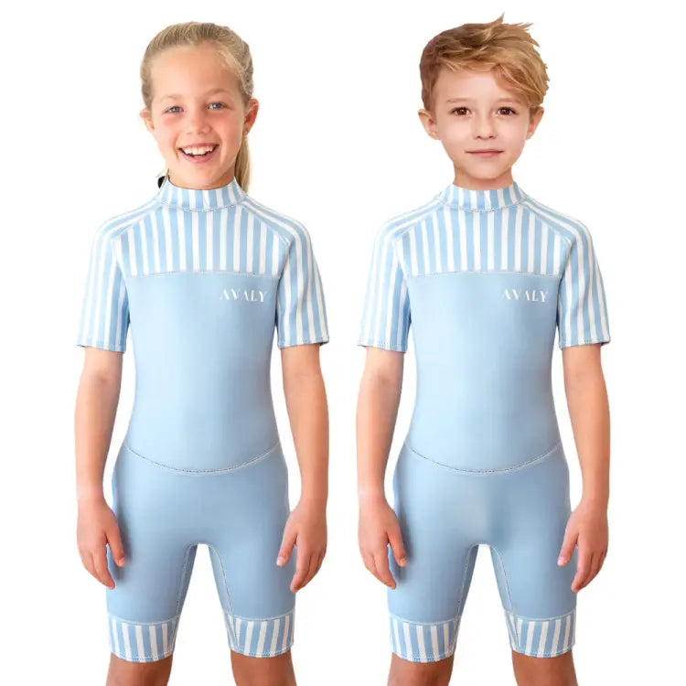 Wetsuits: Avaly Kids 2mm Shorty Wetsuit-COTTELSOE - Australian, AVALY, Fashion, Gear, HKWakefit | AVALY-24SKYBLUE-M