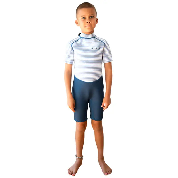 Wetsuits: Avaly Kids 2mm Shorty Wetsuit-LENNOX - AVALY / Blue / M / Australian, AVALY, Blue, Fashion, Gear | AVALY-24BLUE-M