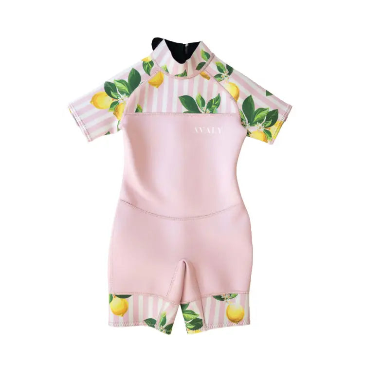 Wetsuits: Avaly Kids 2mm Shorty Wetsuit-WANDA - Australian, AVALY, Fashion, Gear, HKWakefit | AVALY-24PINK-M