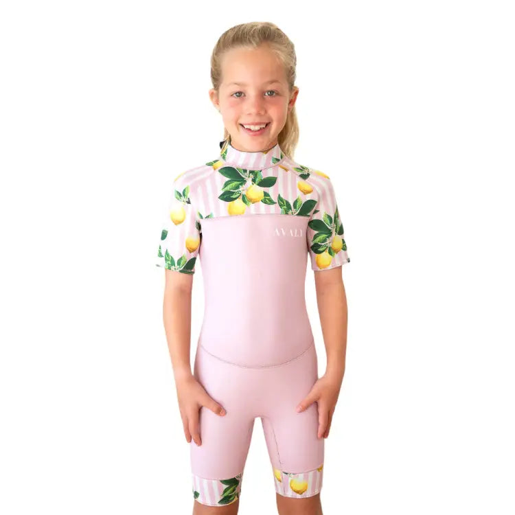 Wetsuits: Avaly Kids 2mm Shorty Wetsuit-WANDA - Australian, AVALY, Fashion, Gear, HKWakefit | AVALY-24PINK-M