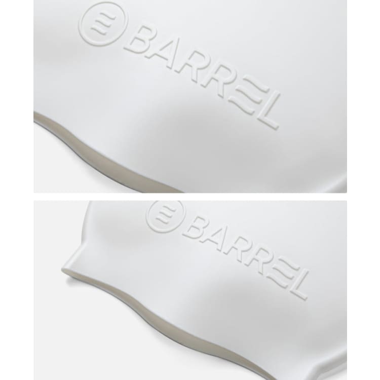 Barrel Basic Embossing Silicone Swim Cap - WHITE - Barrel / White / ON - Swim Caps | BARREL HK