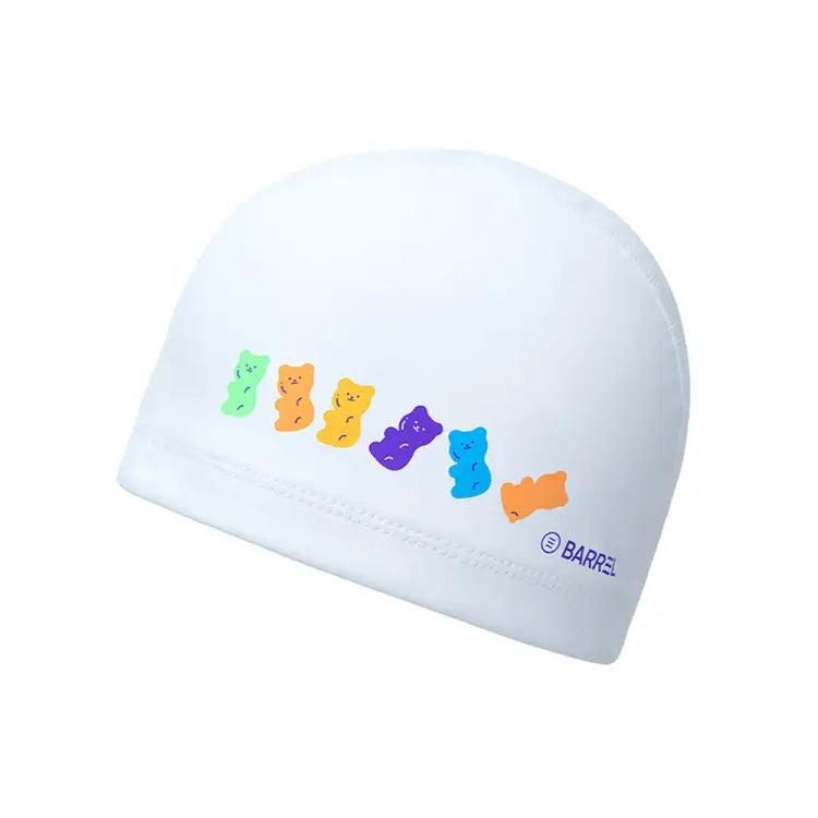 Swim Caps: Barrel Bear Gummy Silitex Swim Cap-WHITE - Barrel / White / ON / 2025, Accessories, BARREL, BARREL HK, Caps | B5SUASC025WHTON