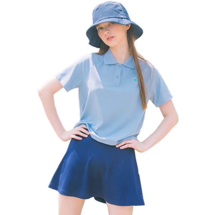 Barrel Fit Womens Play Collar SS Polo-FADE BLUE - Short Sleeves | BARREL HK
