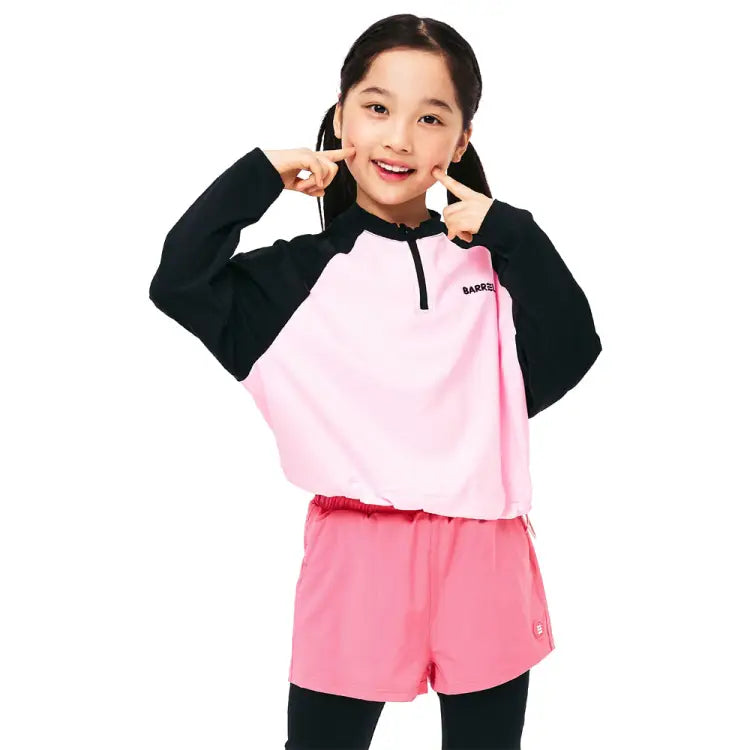Rashguards: Barrel Girls Tropical Rashguard-PINK - Barrel / Pink / 130 / 2025, BARREL, BARREL HK, BRIV25HKOP02, Clothing | B5SKWRG332PNK130