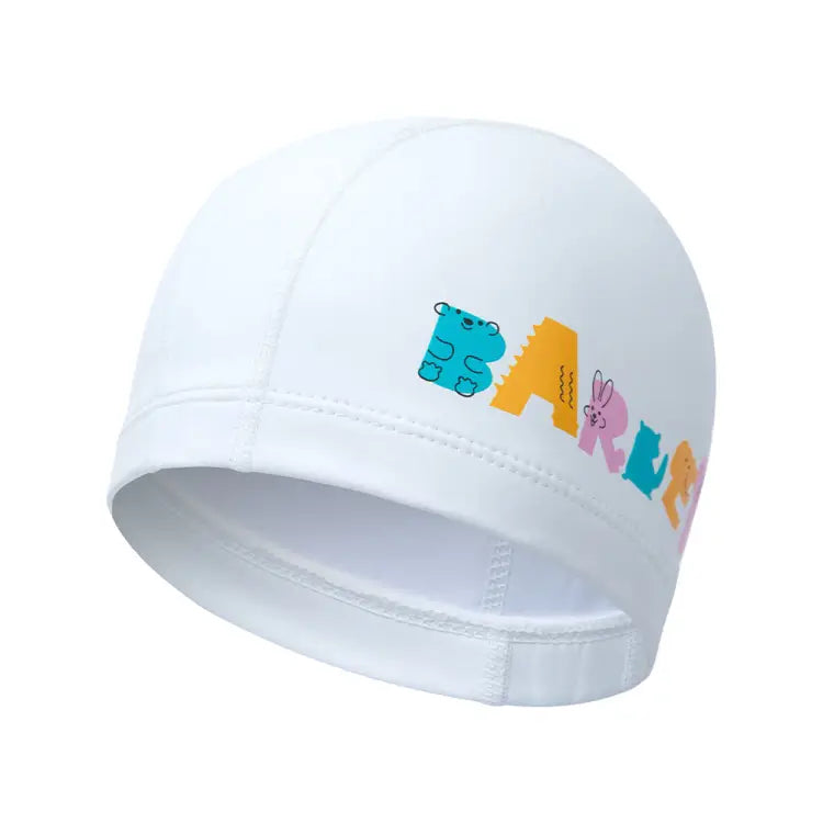Swim Caps: Barrel Kids Animals Silicone Coating Swim Cap-WHITE - Barrel / White / ON / 2025, Accessories, BARREL, BARREL HK, BRIV25HKOP01