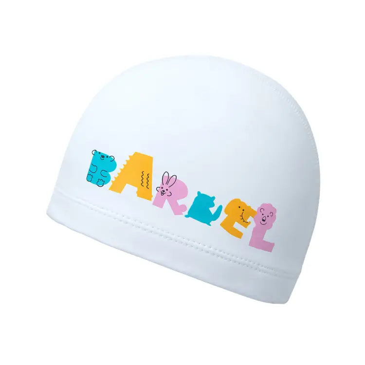 Swim Caps: Barrel Kids Animals Silicone Coating Swim Cap-WHITE - Barrel / White / ON / 2025, Accessories, BARREL, BARREL HK, BRIV25HKOP01