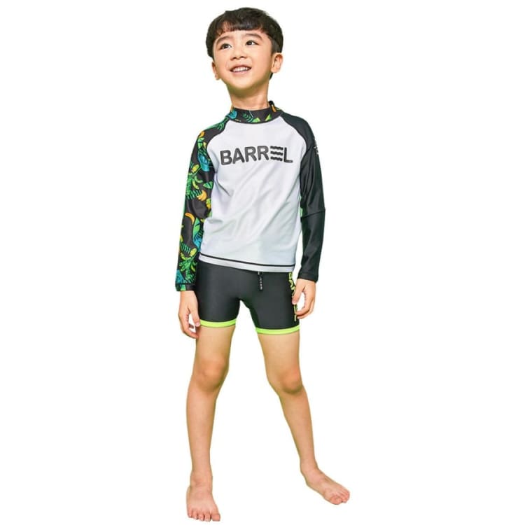 Barrel Kids Binding Shorts-BLACK/NEON YELLOW - Swim Shorts