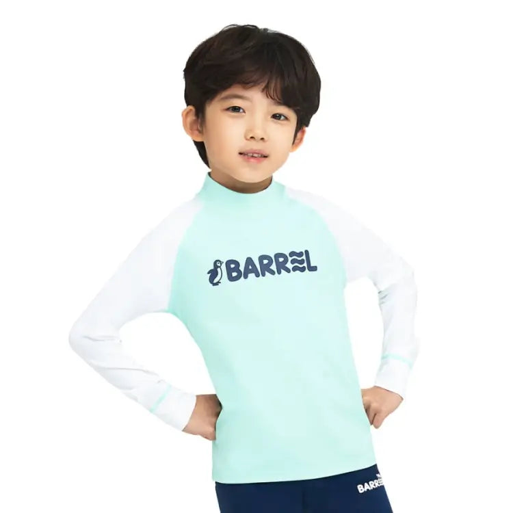 Barrel Kids Essential Rash Guard-MINT - Rashguards | BARREL HK