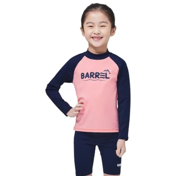Rashguards: Barrel Kids Essential Rashguard-PINK - B4SKWRG301LAV130, B4SKWRG301LAV140, B4SKWRG301LAV150, BARREL, Barrel / Lavender / 130