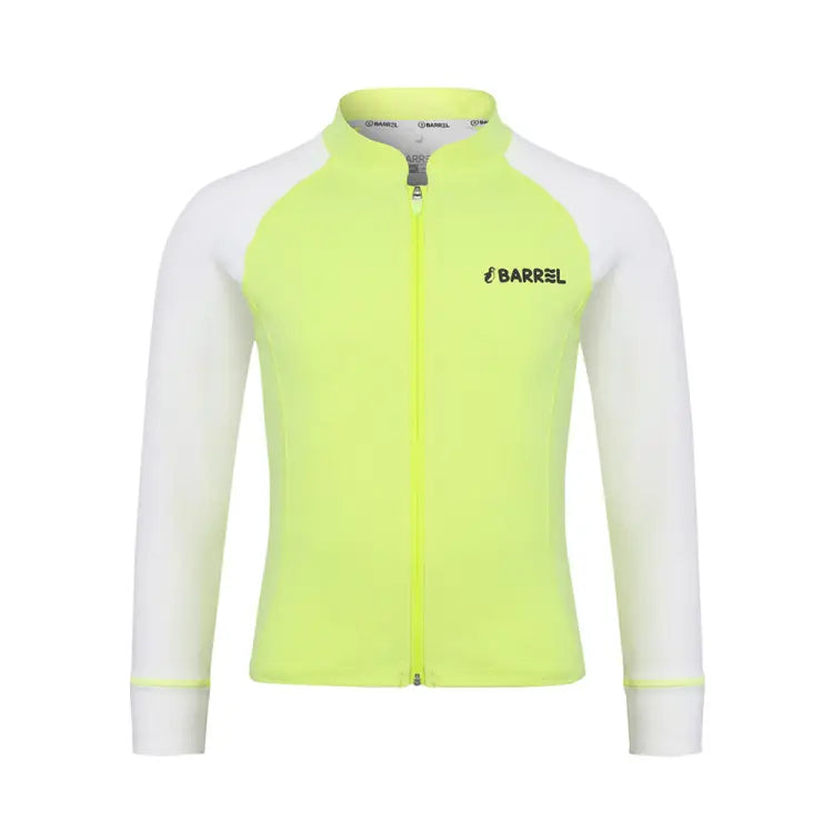 Rashguards: Barrel Kids Essential Zip Up Rash Guard-NEON - Barrel / Neon / 110 / BARREL, BARREL HK, BRIV24HKOPT01, Clothing, Fashion