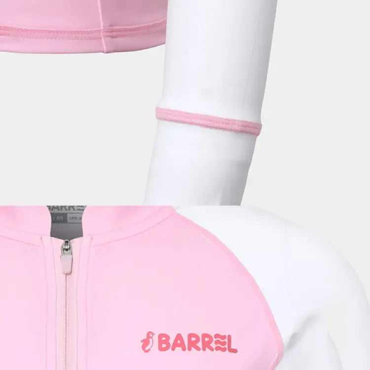 Barrel Kids Essential Zip Up Rash Guard-PINK - Rashguards | BARREL HK