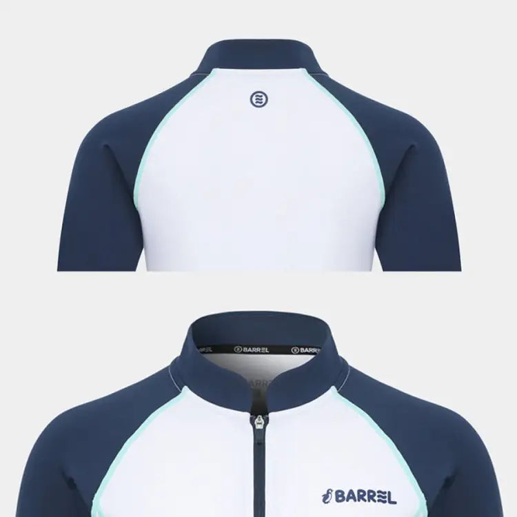 Barrel Kids Essential Zip Up Rash Guard-WHITE - Rashguards | BARREL HK