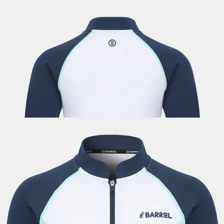 Barrel Kids Essential Zip Up Rash Guard-WHITE - Rashguards | BARREL HK