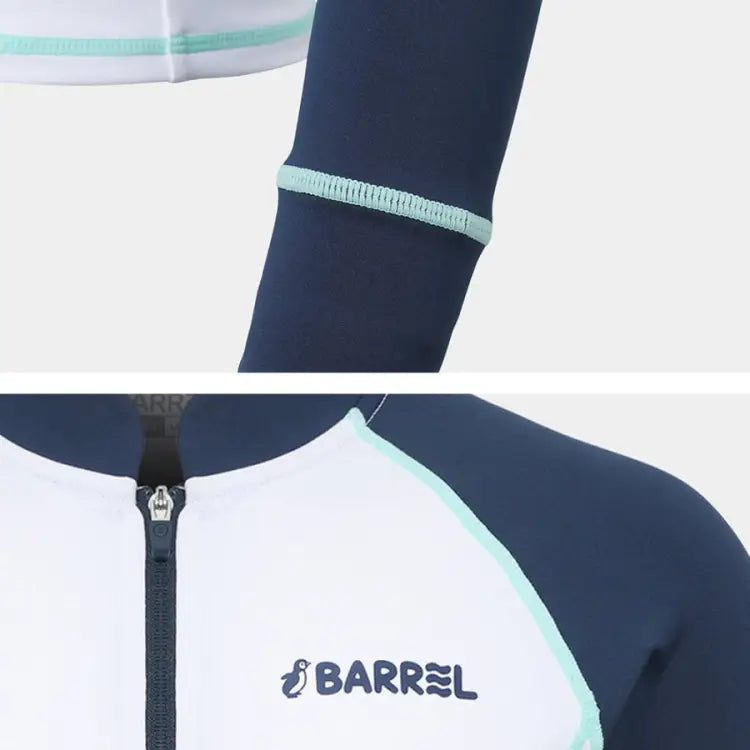 Barrel Kids Essential Zip Up Rash Guard-WHITE - Rashguards | BARREL HK