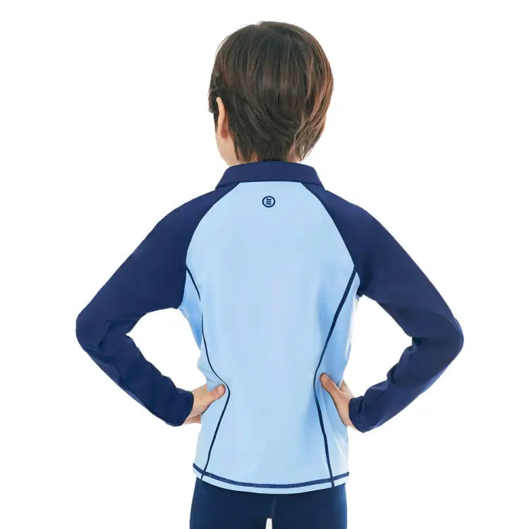 Rashguards: Barrel Kids Essential Zip Up RashGuard-BLUE - 2025, BARREL, BARREL HK, Blue, BRIV25HKOP01