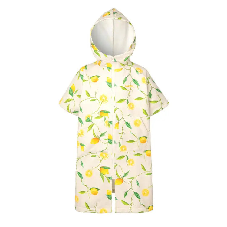 Poncho Towels: Barrel Kids Lemon Zipup Poncho Towel-YELLOW - Barrel / Lemon / 120 / Accessories, BARREL, BARREL HK, BRIV25HKOP03, Diving