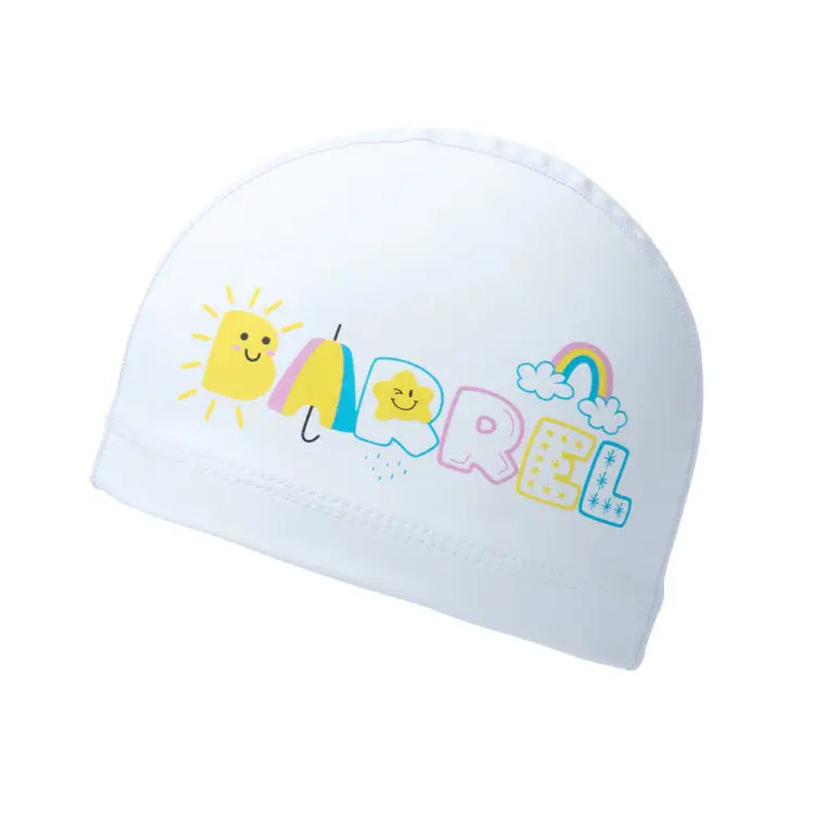 Swim Caps: Barrel Kids Nice Weather Silicone Coating Swim Cap-WHITE - Barrel / White / ON / 2025, Accessories, BARREL, BARREL HK,