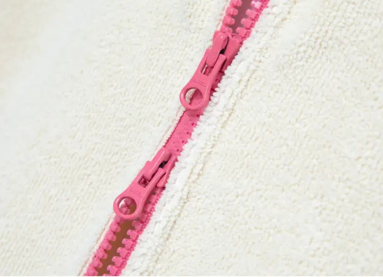 Barrel Kids Raglan Zip - Up Poncho Towel - PINK - Poncho Towels | BARREL HK