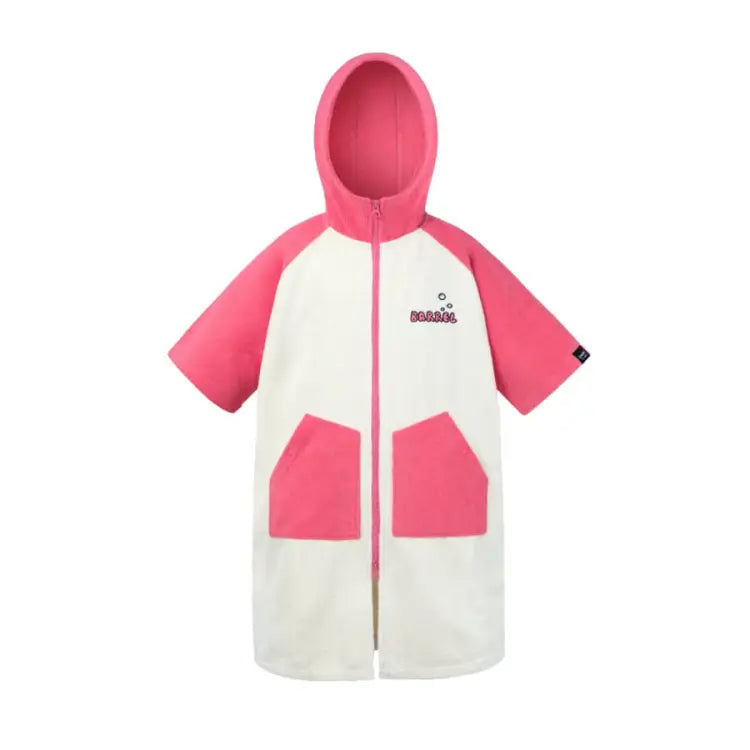 Barrel Kids Raglan Zip - Up Poncho Towel - PINK - Barrel / Pink / S - Poncho Towels | BARREL HK
