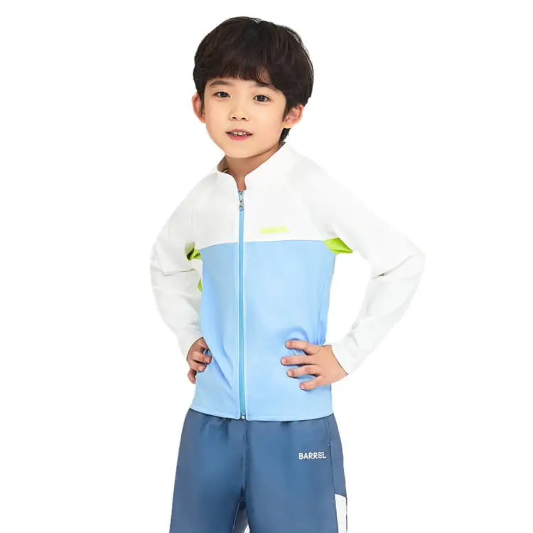 Barrel Kids Romantic Motion Zip-Up Rashguard-AQUA - Rashguards | BARREL HK