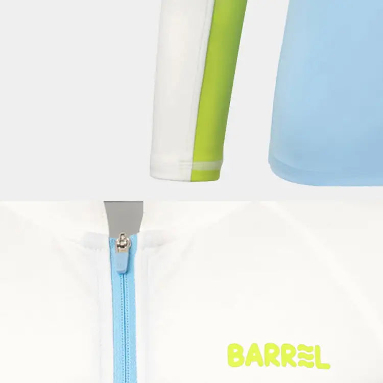 Barrel Kids Romantic Motion Zip-Up Rashguard-AQUA - Rashguards | BARREL HK