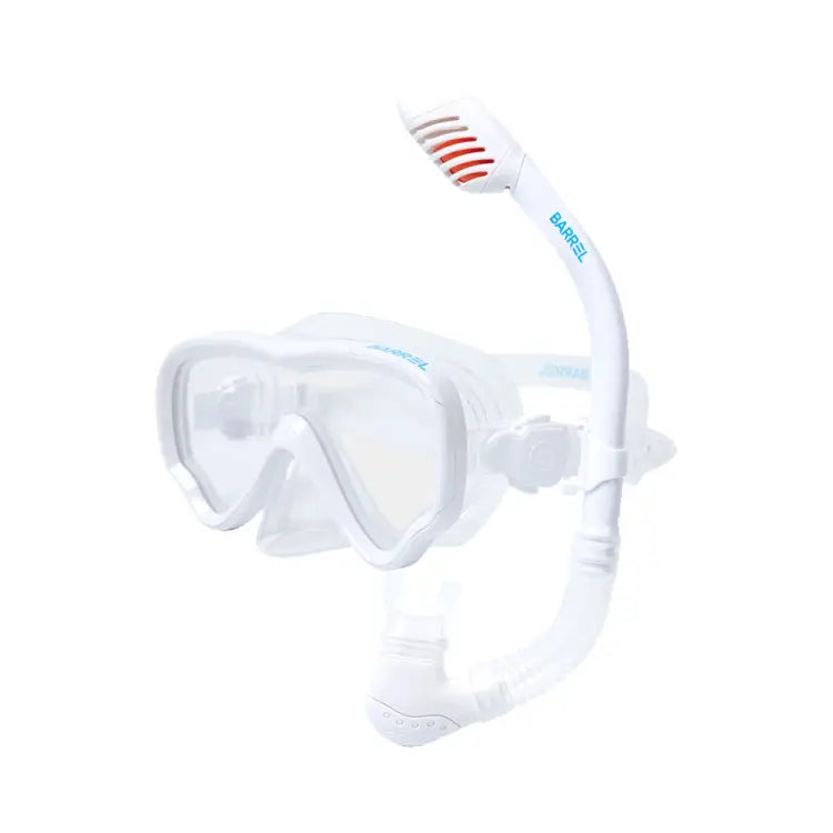 Snorkel Masks: Barrel Kids Snorkel Set-WHITE - Barrel / White / OSFA / 2025, Accessories, BARREL, BARREL HK, BRIV25HKOP01 | B5SKADV001WHTON