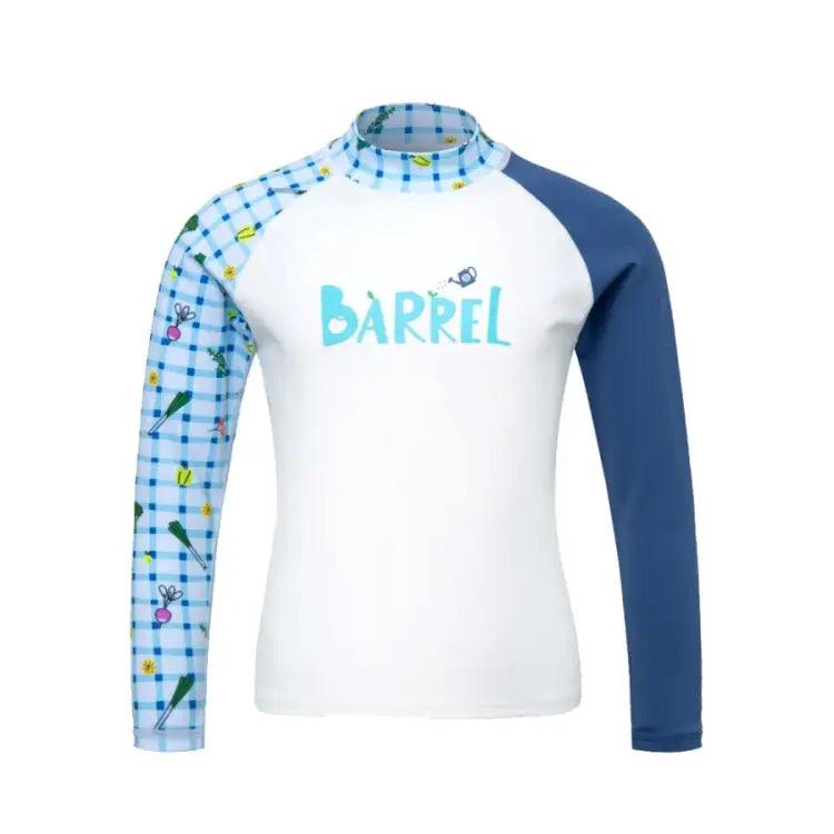 Barrel Kids Sunset Check Farm Odd Rashguard-BLUE - Barrel / Blue / 110 - Rashguards | BARREL HK