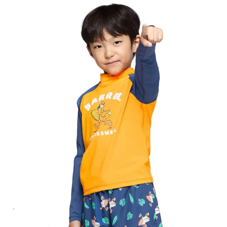 Barrel Kids Sunset Flamingo Rash Guard-ORANGE - Rashguards | BARREL HK