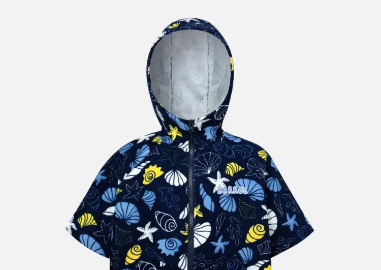 Barrel Kids Swell ZipUp Poncho Towel-SHELL FRIENDS - Poncho Towels | BARREL HK