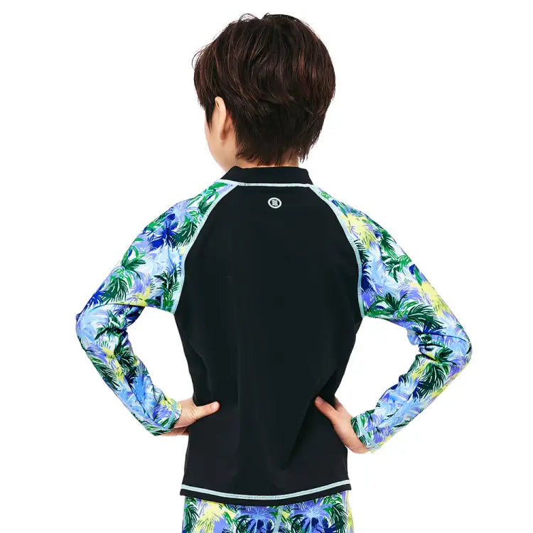 Rashguards: Barrel Kids Tropical L/S Rashguard-BLACK - 2025, BARREL, BARREL HK, BRIV25HKOP02, Clothing