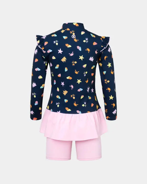 Swimsuits: Barrel Kids Tropical Play One Piece-BLUE - 2025, BARREL, BARREL HK, Blue, BRIV25HKOP03