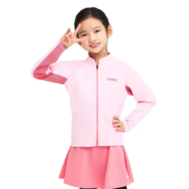 Barrel Kids Tropical Zip-Up Rash Guard-PINK - Rashguards | BARREL HK