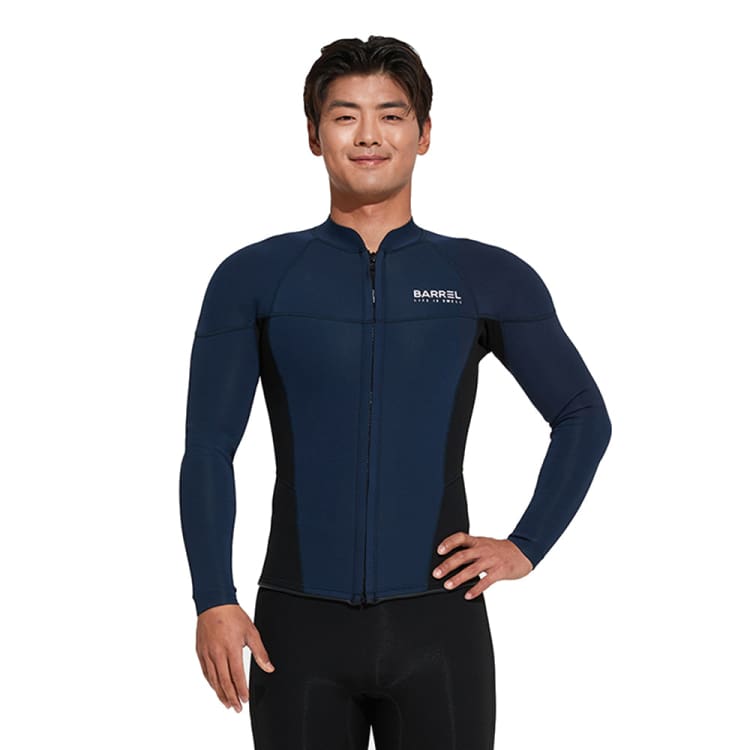 Tops: Barrel Men Active 2MM Neoprene Jacket-NAVY - BARREL, BARREL HK, BRIV24HKOPT03, Fashion, Gear | B4SMWNP101BLK095