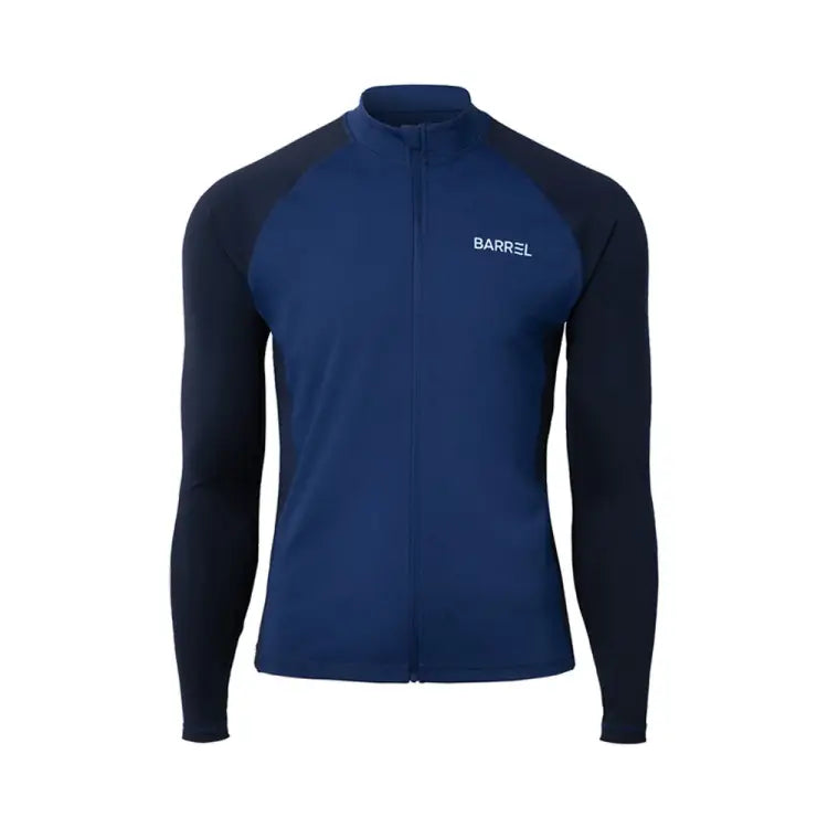 Rashguards: Barrel Men Color Scheme ZipUp Rashguard-NAVY - Barrel / Navy / M (95) / 2025, BARREL, BARREL HK, BRIV25HKOP02, Clothing