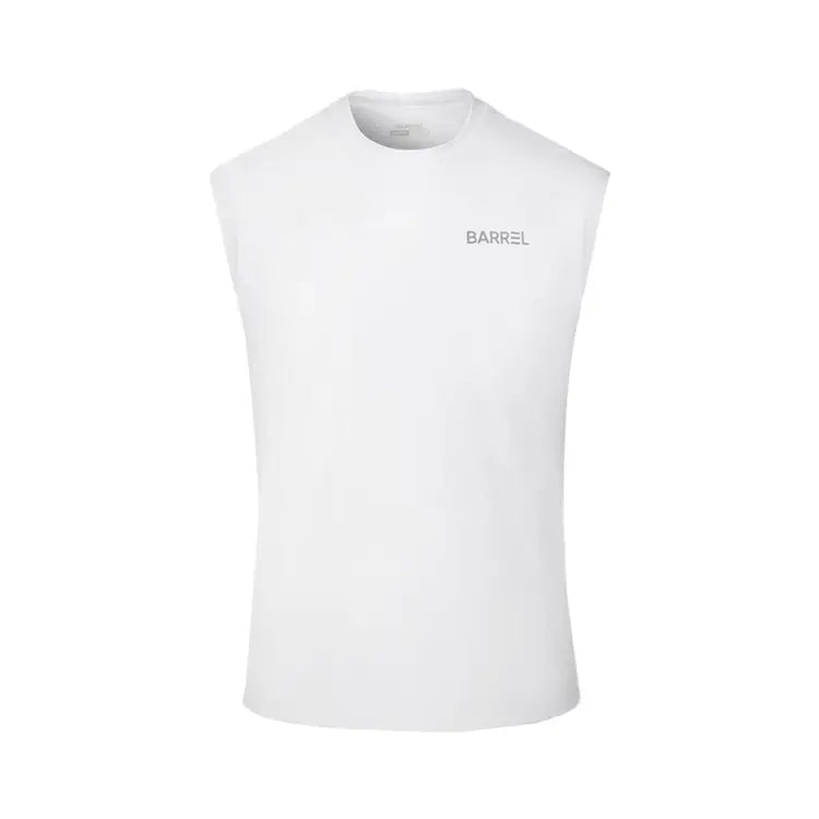 Rashguards: Barrel Men Essential Relax Fit Rash Tank-WHITE - Barrel / White / M (95) / 2025, BARREL, BARREL HK, BRIV25HKOP01, Clothing