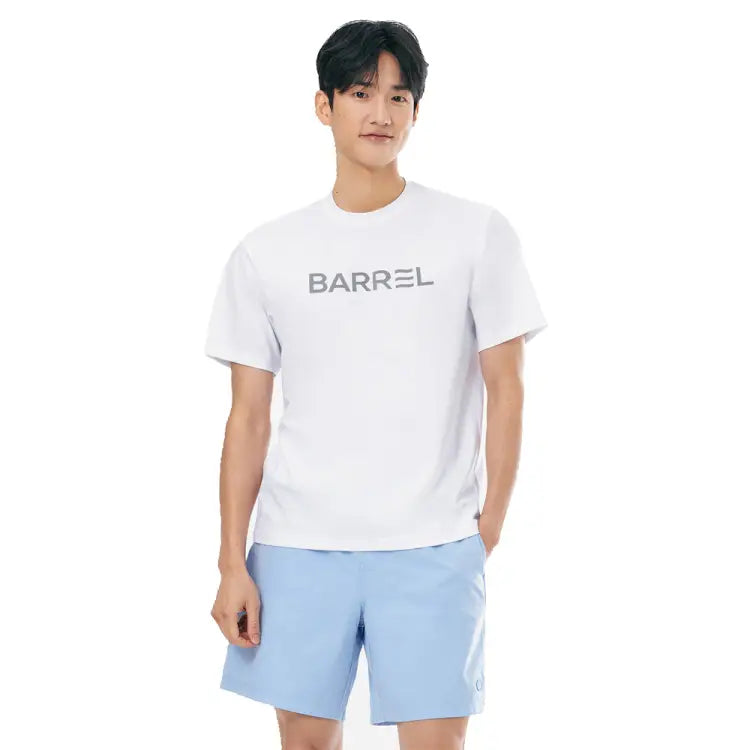 Rashguards: Barrel Men Essential Relax Fit S/S Rashguard-WHITE - 2025, BARREL, BARREL HK, BRIV25HKOP01, Clothing