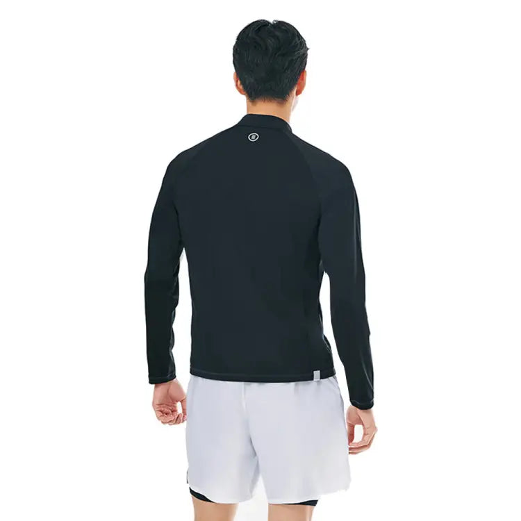 Rashguards: Barrel Men Essential Relax Fit Zip Up Rashguard-BLACK - 2025, BARREL, BARREL HK, Black, BRIV25HKOP01