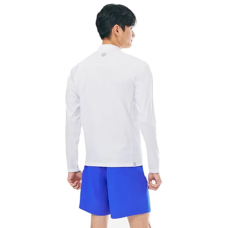 Rashguards: Barrel Men Essential Relax Fit Zip Up Rashguard-WHITE - 2025, BARREL, BARREL HK, BRIV25HKOP01, Clothing