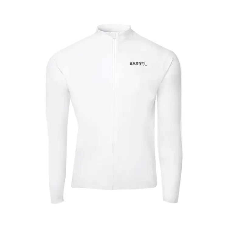 Rashguards: Barrel Men Essential Relax Fit Zip Up Rashguard-WHITE - Barrel / White / M (095) / 2025, BARREL, BARREL HK, BRIV25HKOP01,