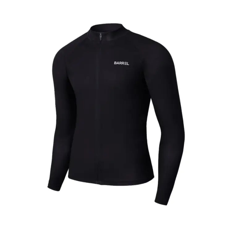 Barrel Men Essential Zip - Up Rashguard - BLACK - Rashguards | BARREL HK