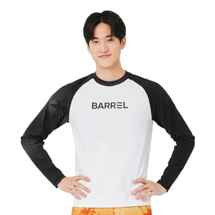 Barrel Men Sunset RelaxFit Odd Rashguard-PALM TREE - Barrel / Palm Tree / S (90) - Rashguards | BARREL HK