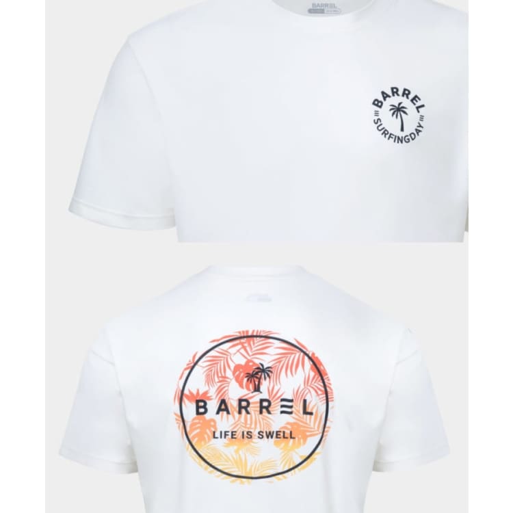 Barrel Men Sunset S/S Rashguard-WHITE - Rashguards | BARREL HK