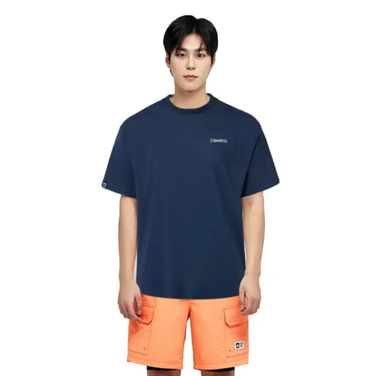 Barrel Men Tropical S/S Rash Guard-NAVY - Rashguards | BARREL HK