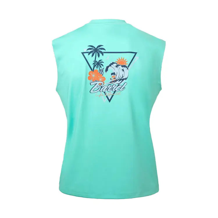 Rashguards: Barrel Men Tropical Sleeveless Rashguard-OCEAN - 2025, BARREL, BARREL HK, BRIV25HKOP02, Clothing