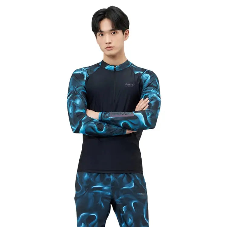 Barrel Mens Abyssal Half ZipUp Rashguard-SMOKE - Rashguards | BARREL HK