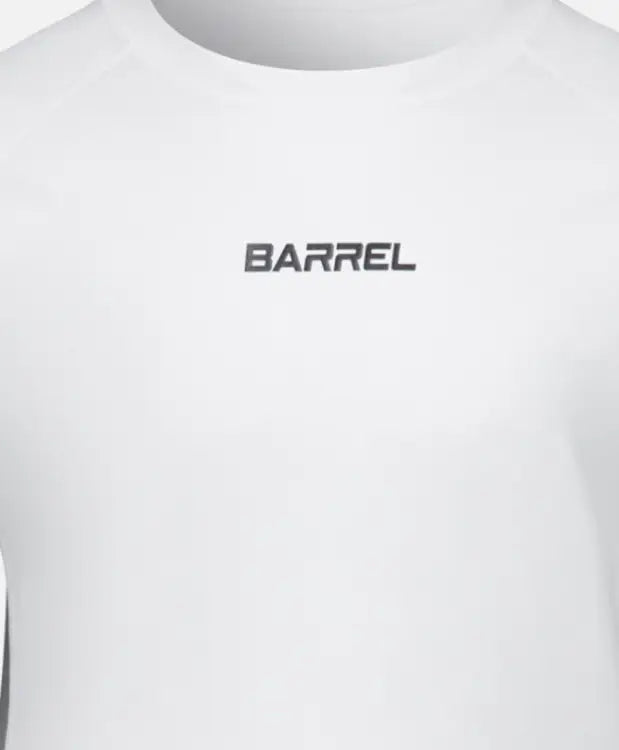 Rashguards: Barrel Mens Motion RelaxFit Rashguard-WHITE - 2023_1st, B3SMWRG002WHT090, B3SMWRG002WHT095, B3SMWRG002WHT100, B3SMWRG002WHT105