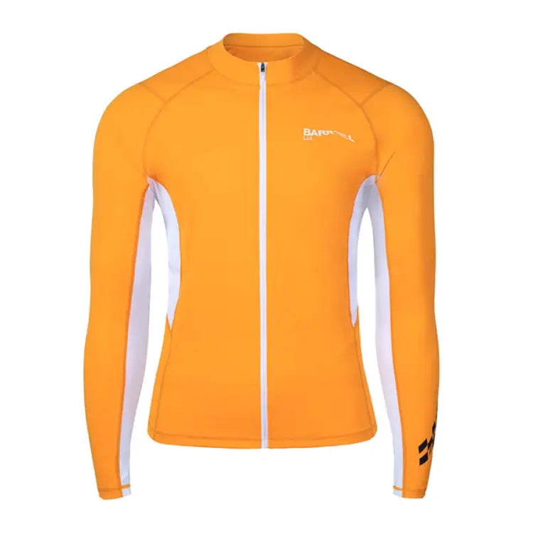 Barrel Mens Move Zip-Up Rashguard-ORANGE - Orange / XS - Rashguards | BARREL HK