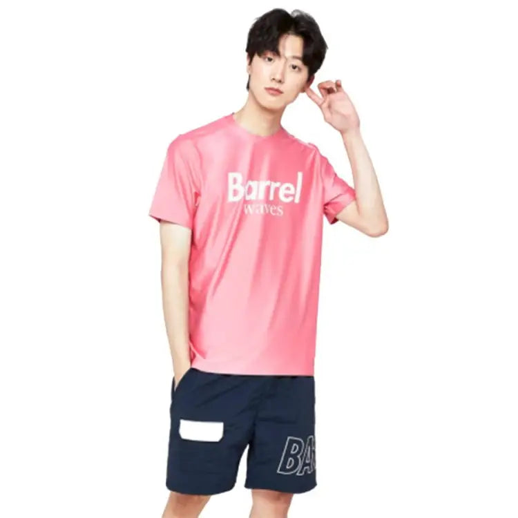 Barrel Mens Peak Short Sleeve Rashguard-ROSE PINK - Rashguards | BARREL HK