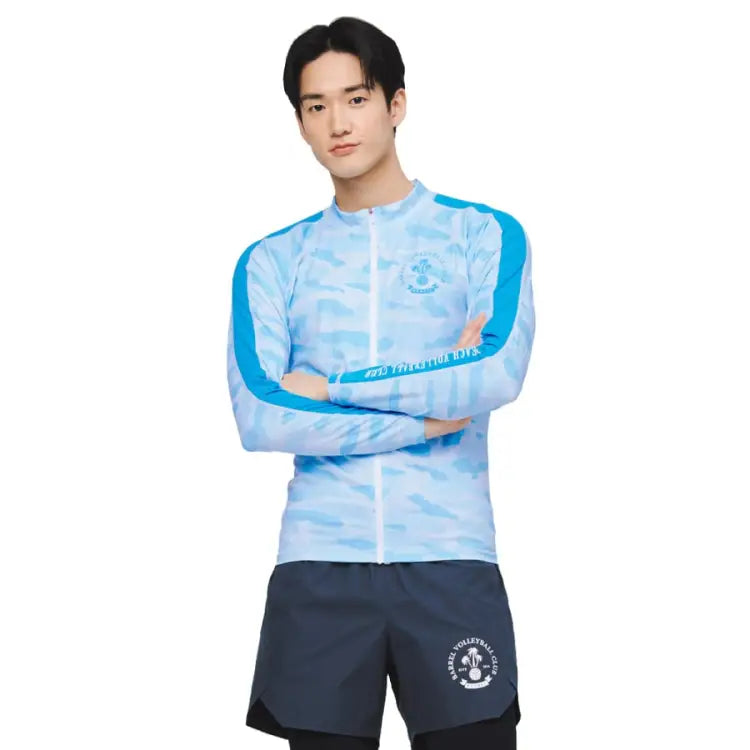 Barrel Mens Volley Zip-Up Rashguard-WAVE - Rashguards | BARREL HK